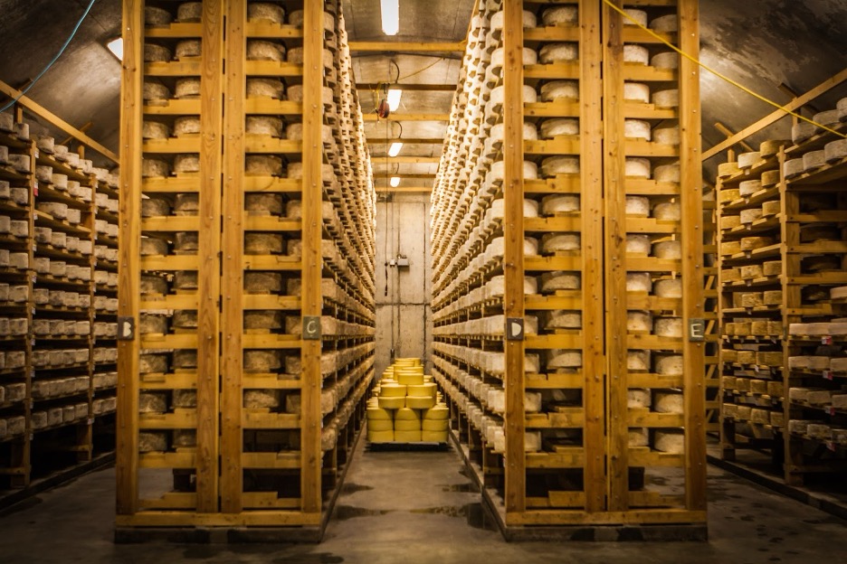 aging cellars at Jasper Hill